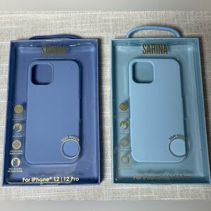 Sarina iPhone 12 Pro Silicone Case 2 Pack Blue